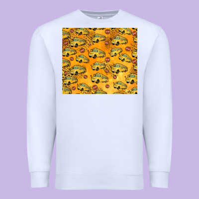 School Bus Pattern Tumbler 20oz Premium Sweatshirt Designed By Jasminsmagicworld