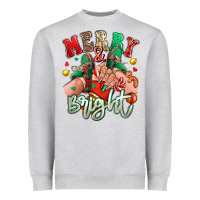 Heather Grey merry and bright caucasian girl sneakers Heavyweight Sweatshirt - RanaPortraitStore