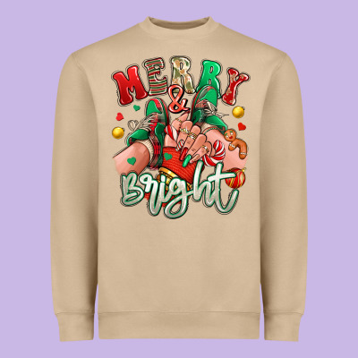 Heavyweight Sweatshirt merry and bright caucasian girl sneakers