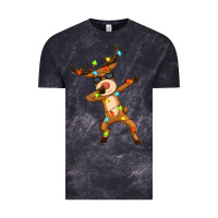 Cloud Black dabbing deer Vintage Tee - Zillion Design Studio