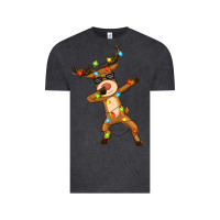 Vintage Black dabbing deer Vintage Tee - Zillion Design Studio