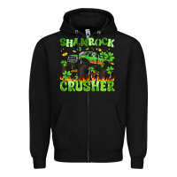 Black shamrock crusher Zipper Hoodie - Artiststas