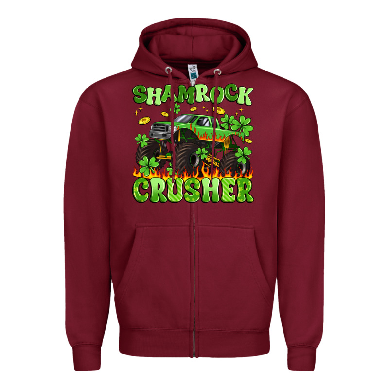 Shamrock Crusher Zipper Hoodie by Artiststas | Teevron