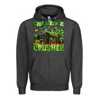 Charcoal Heather shamrock crusher Zipper Hoodie - Artiststas