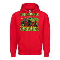 Red shamrock crusher Zipper Hoodie - Artiststas