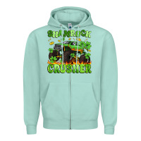 Seafoam shamrock crusher Zipper Hoodie - Artiststas