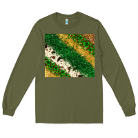 Army Green St. Patrick's Day leopard cowhide glitter tumbler Long Sleeve Tee - Neo Western