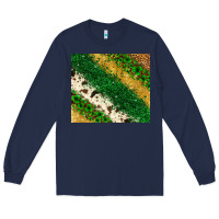 Navy St. Patrick's Day leopard cowhide glitter tumbler Long Sleeve Tee - Neo Western