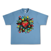 Pebble Blue berry sunflower Urban Heavy Tee - texasbilliewilder