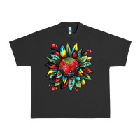 Pigment Black berry sunflower Urban Heavy Tee - texasbilliewilder