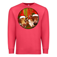 Cardinal Christmas Cow, Premium Sweatshirt - Jasminsmagicworld