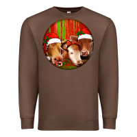Chestnut Christmas Cow, Premium Sweatshirt - Jasminsmagicworld