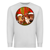 Dove Grey Christmas Cow, Premium Sweatshirt - Jasminsmagicworld