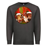 Smoke Christmas Cow, Premium Sweatshirt - Jasminsmagicworld