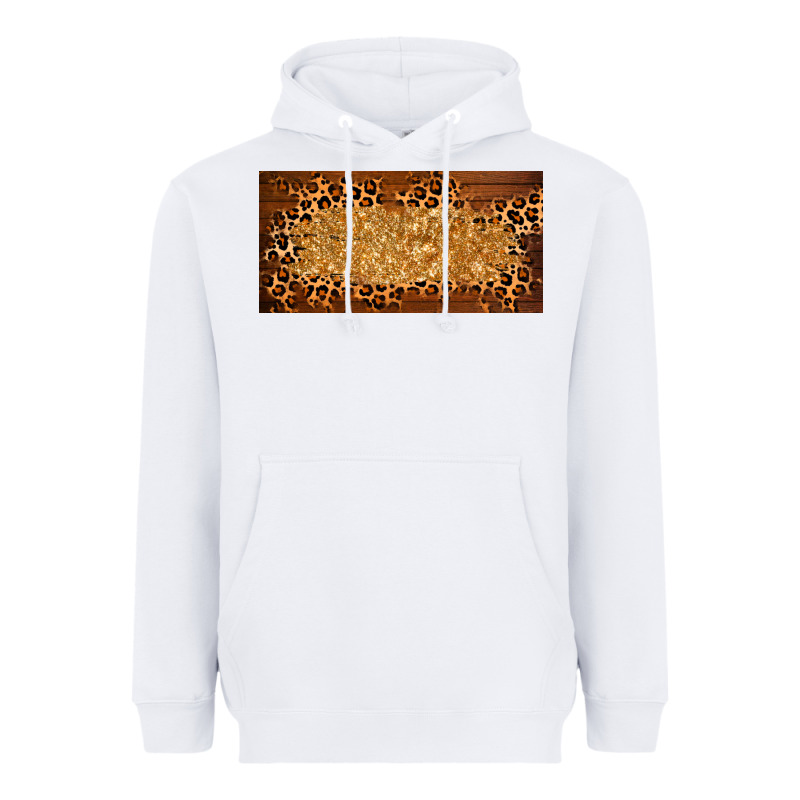 Wooden Leopard Glitter  License Plate Template Heavyweight Hoodie by BarkalooDesign | Teevron