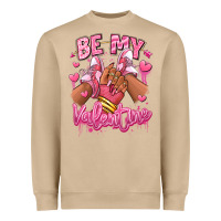 Be My Valentine Afro Girl Sneakers Heavyweight Sweatshirt | Teevron