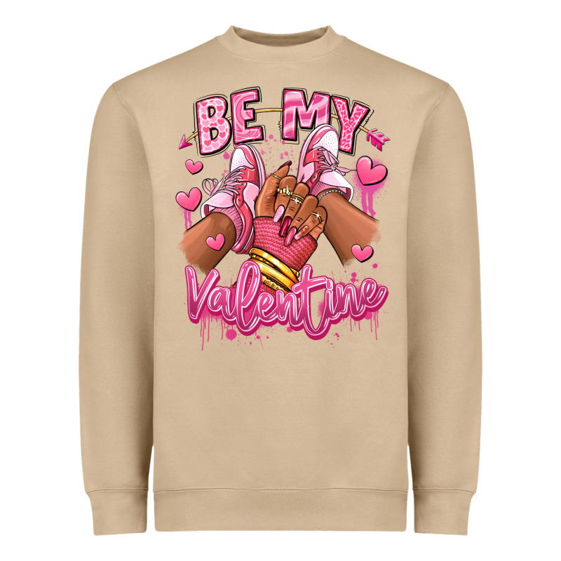 Be My Valentine Afro Girl Sneakers Heavyweight Sweatshirt by RanaPortraitStore | Teevron