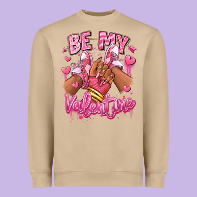 Heavyweight Sweatshirt be my valentine afro girl sneakers