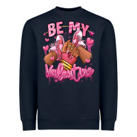 Navy be my valentine afro girl sneakers Heavyweight Sweatshirt - RanaPortraitStore