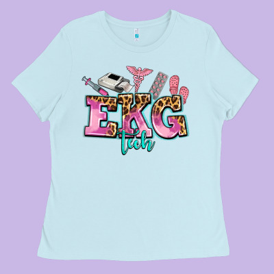 Ekg Tech Ladies Tee Designed By Adodesignshop