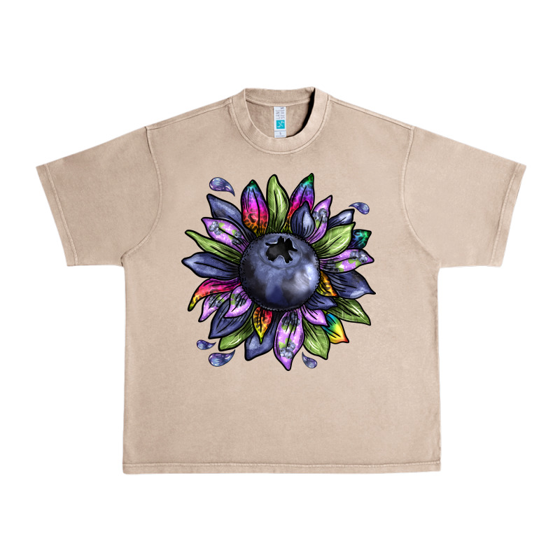 Blueberry Sunflower Urban Heavy Tee by texasbilliewilder | Teevron