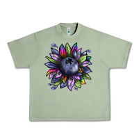 Oil Green blueberry sunflower Urban Heavy Tee - texasbilliewilder