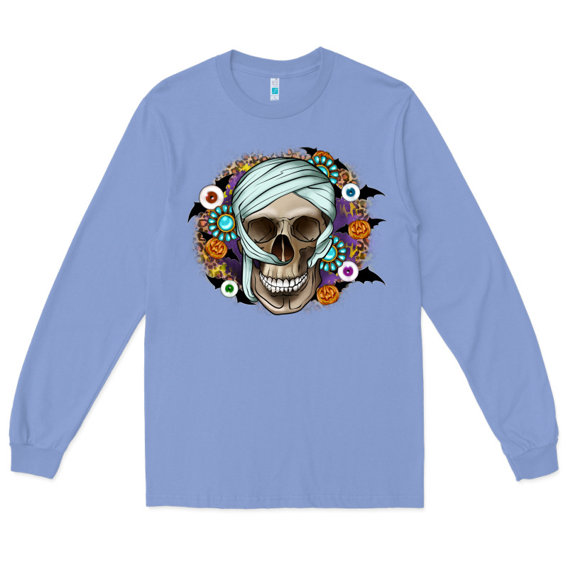 Halloween Skeleton Long Sleeve Tee by CowhideDigitalArt | Teevron