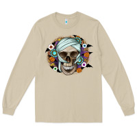 Mushroom Halloween Skeleton Long Sleeve Tee - CowhideDigitalArt