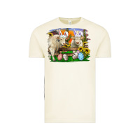 Vintage Arctic easter farm cows bunny ears and eggs Vintage Tee - RanaPortraitStore