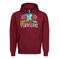 Burgundy save the pumpkins Zipper Hoodie - AdoDesignShop
