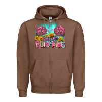 Chestnut save the pumpkins Zipper Hoodie - AdoDesignShop