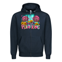 Navy save the pumpkins Zipper Hoodie - AdoDesignShop
