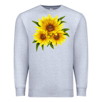 Heather Grey maximillian perennial sunflower Premium Sweatshirt - LillyAllenDesigns