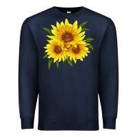 Navy maximillian perennial sunflower Premium Sweatshirt - LillyAllenDesigns