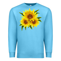 Ocean Blue maximillian perennial sunflower Premium Sweatshirt - LillyAllenDesigns