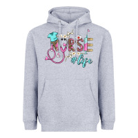 Heather Grey nurse life Heavyweight Hoodie - BarkalooDesign
