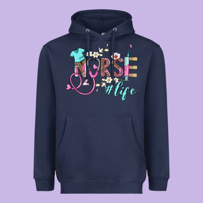 Nurse Life Heavyweight Hoodie Designed By Barkaloodesign