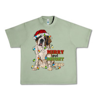 Oil Green merry and bright saint bernard Urban Heavy Tee - RanaPortraitStore
