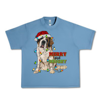 Pebble Blue merry and bright saint bernard Urban Heavy Tee - RanaPortraitStore