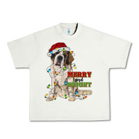 Pistachio merry and bright saint bernard Urban Heavy Tee - RanaPortraitStore
