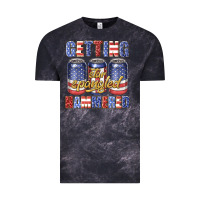 Cloud Black getting star spangled hammared Vintage Tee - texasbilliewilder