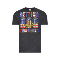 Vintage Black getting star spangled hammared Vintage Tee - texasbilliewilder