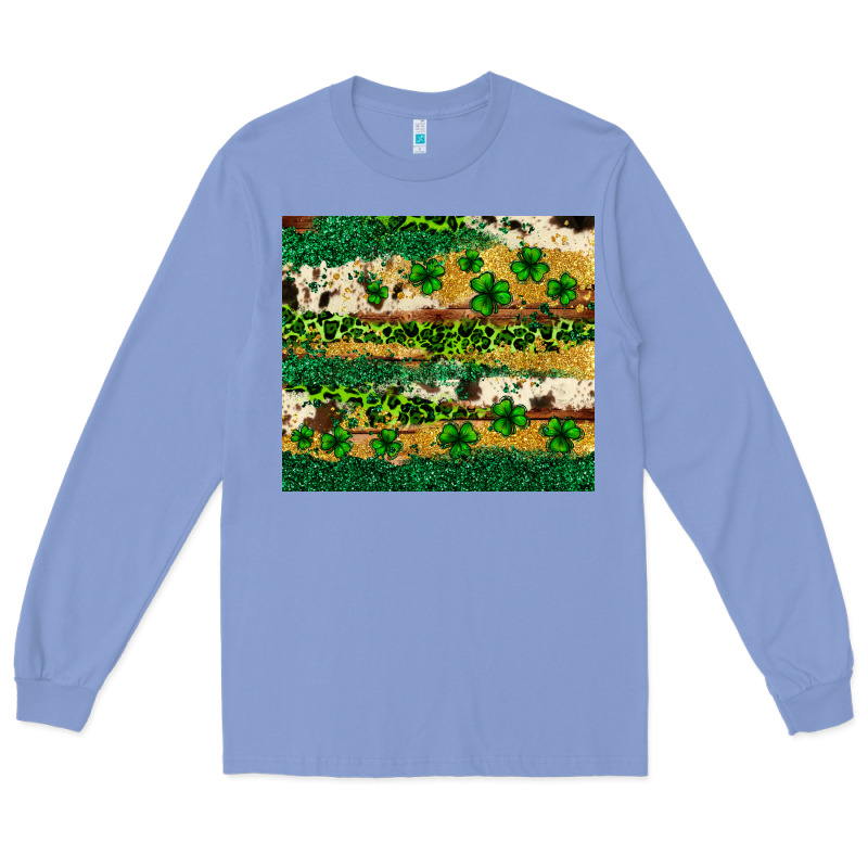St. Patrick's Day Leopard Cowhide Shamrock Tumbler Long Sleeve Tee by Neo Western | Teevron