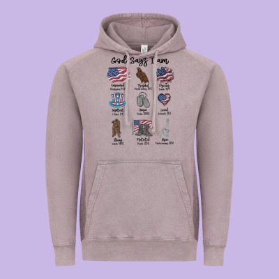 Vintage Hoodie god says i am
