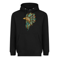 Black indian leopard headdress blue Heavyweight Hoodie - BarkalooDesign