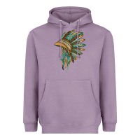 Lavender indian leopard headdress blue Heavyweight Hoodie - BarkalooDesign