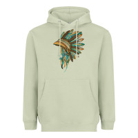 Matcha indian leopard headdress blue Heavyweight Hoodie - BarkalooDesign