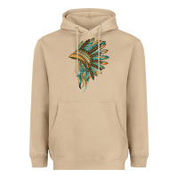Mushroom indian leopard headdress blue Heavyweight Hoodie - BarkalooDesign