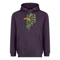 Plum indian leopard headdress blue Heavyweight Hoodie - BarkalooDesign