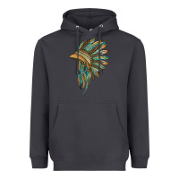 Smoke indian leopard headdress blue Heavyweight Hoodie - BarkalooDesign